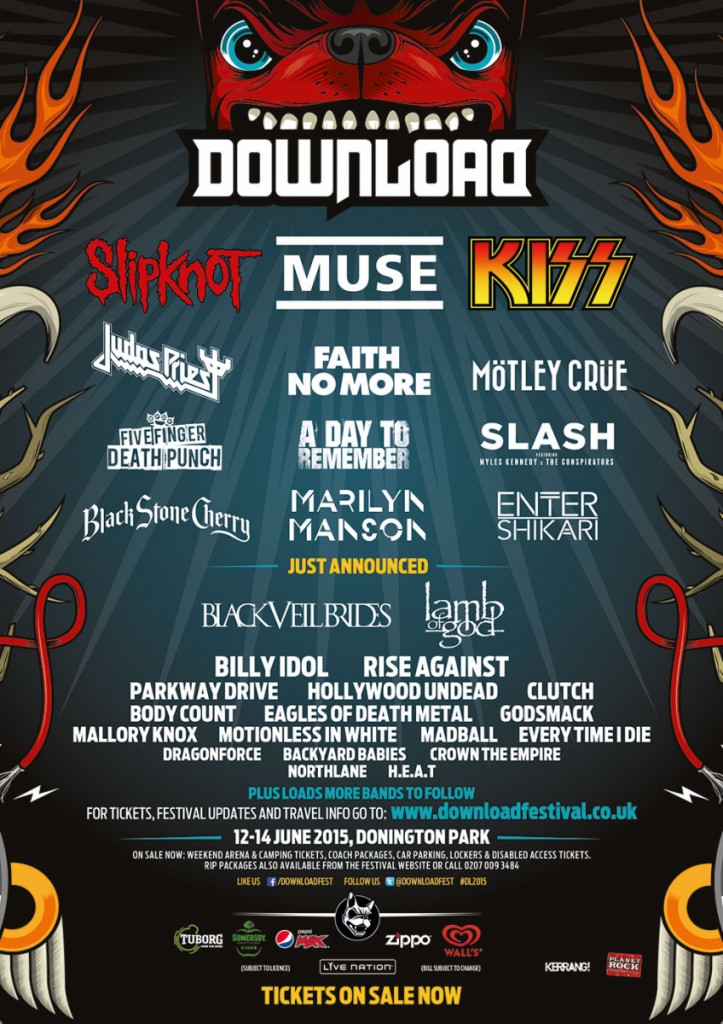 19 bands erbij voor Download Festival 2015