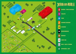Timetable en map Jera On Air 2015