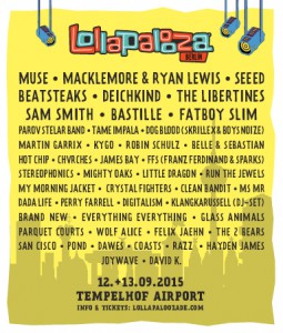 Nog steeds tickets beschikbaar voor Lollapalooza Berlin 2015