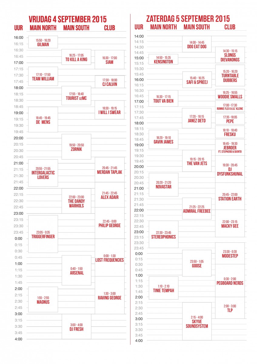 Crammerock 2015 presenteert timetable