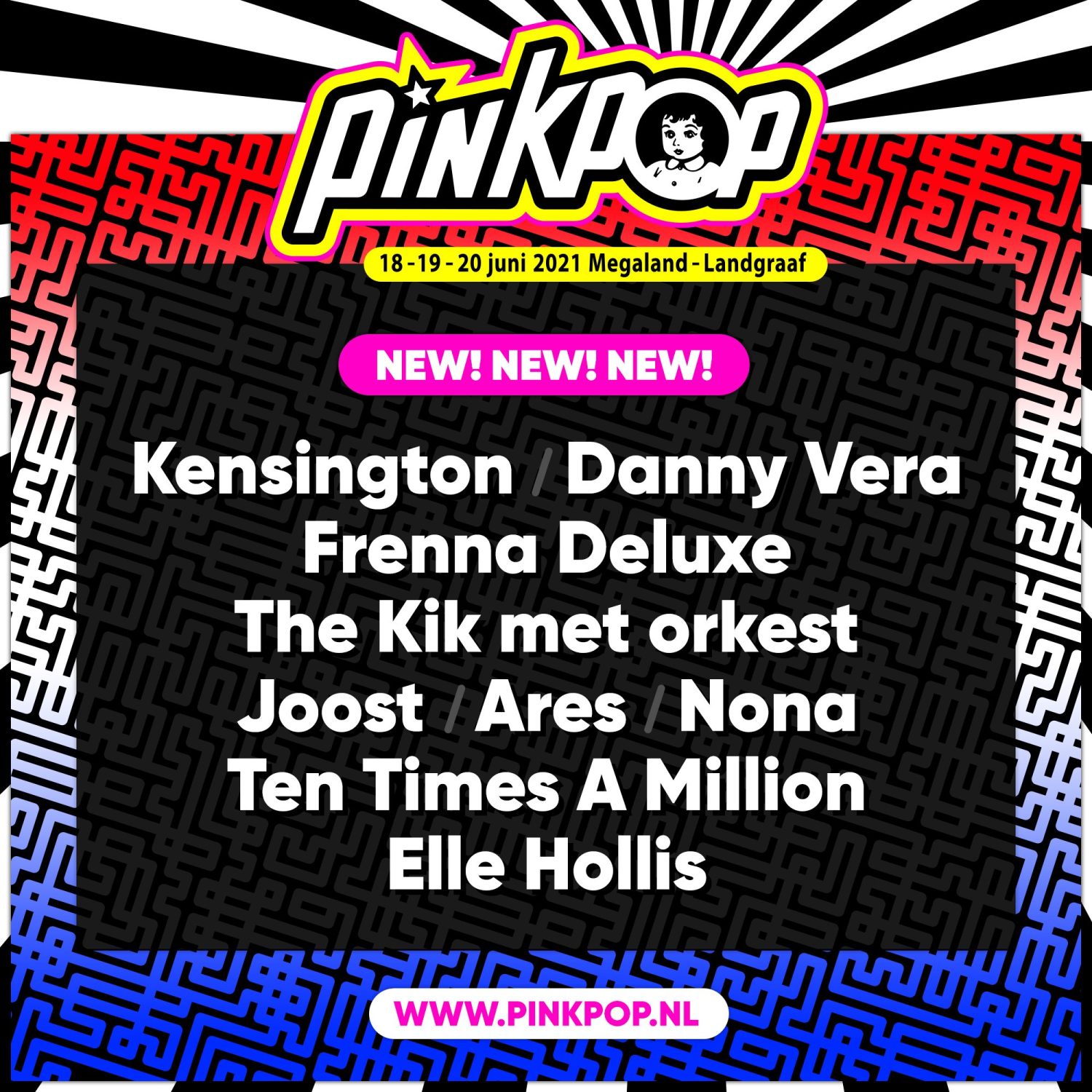Negen nieuwe namen voor Pinkpop 2021