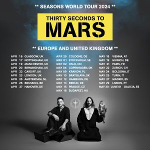 Thirty Seconds To Mars Seasons World Tour 2024 Forest National