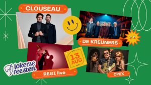 Lokerse Feesten kleurt Vlaams op zaterdag 13 augustus met Clousau, De Kreuners, CPeX en Regi live
